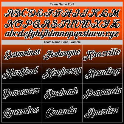 Custom Orange Black-White Fade Fashion Performance T-Shirt