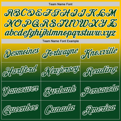 Custom Yellow Green-White Fade Fashion Performance T-Shirt