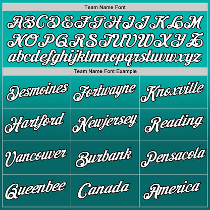 Custom Aqua Teal-Black Fade Fashion Performance T-Shirt