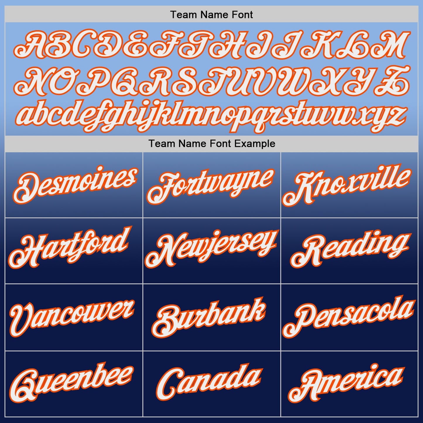 Custom Light Blue Orange-Navy Fade Fashion Performance T-Shirt