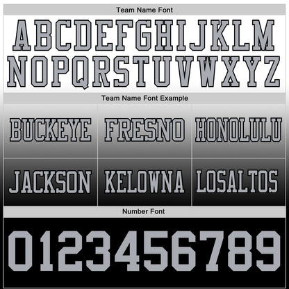 Custom White Gray-Black Authentic Fade Fashion Football Jersey