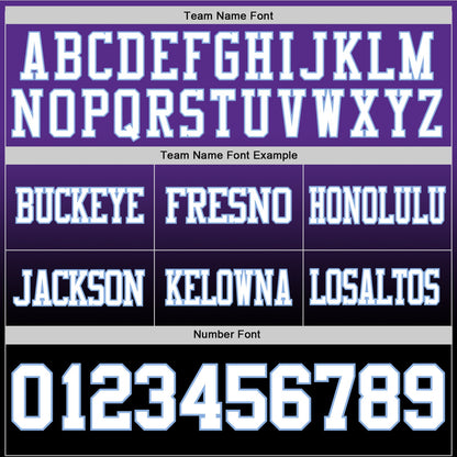 Custom Purple White Black-Light Blue Authentic Fade Fashion Football Jersey