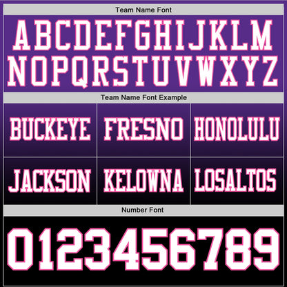 Custom Purple White Black-Pink Authentic Fade Fashion Football Jersey