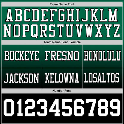 Custom Kelly Green White-Black Authentic Fade Fashion Football Jersey
