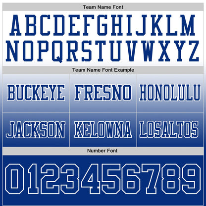 Custom White Royal Authentic Fade Fashion Football Jersey