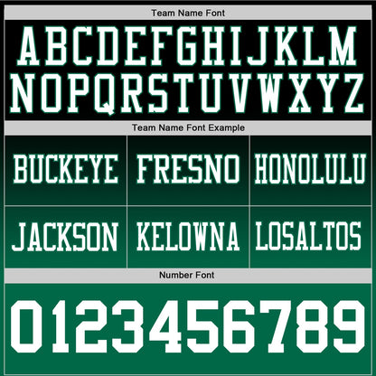 Custom Black White-Kelly Green Authentic Fade Fashion Football Jersey