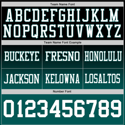 Custom Black White-Midnight Green Authentic Fade Fashion Football Jersey