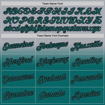 Custom Stitched Gray Teal-Black Fade Fashion Sports Pullover Sweatshirt Hoodie