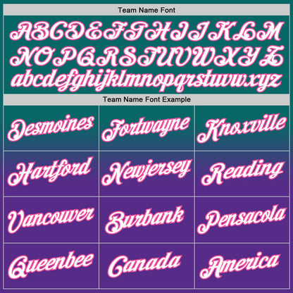 Custom Stitched Teal White Purple-Pink Fade Fashion Sports Pullover Sweatshirt Hoodie