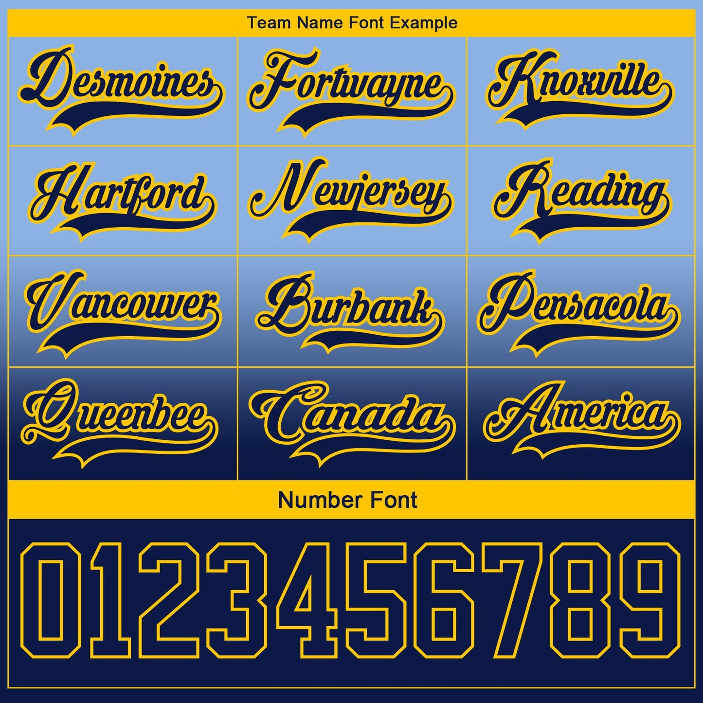Custom Light Blue Navy-Yellow Fade Fashion Hockey Lace Neck Jersey