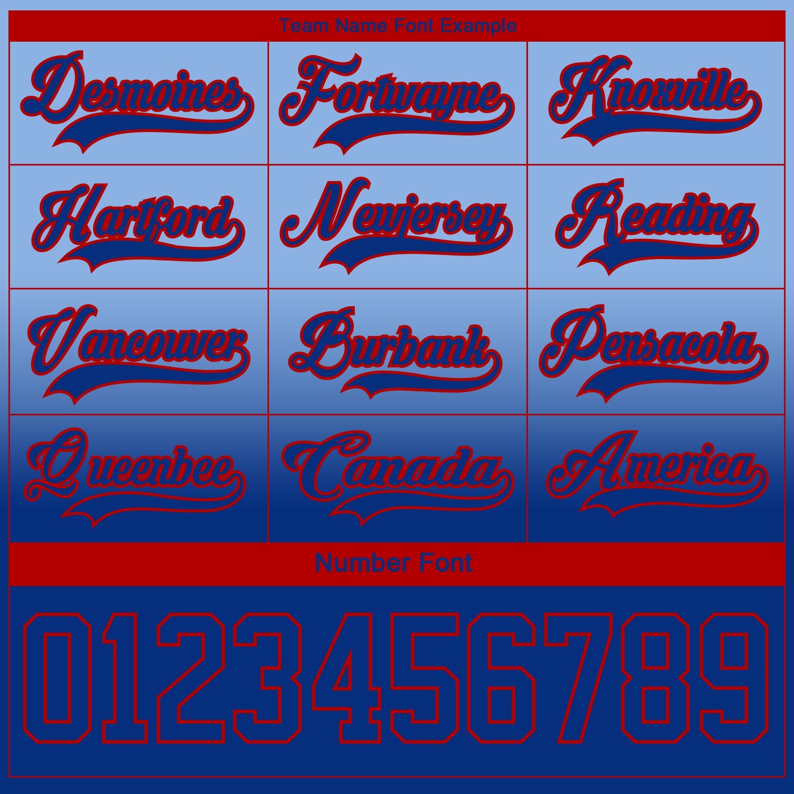 Custom Light Blue Royal-Red Fade Fashion Hockey Lace Neck Jersey
