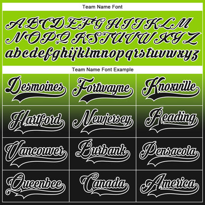 Custom Neon Green Black-White Fade Fashion Hockey Lace Neck Jersey