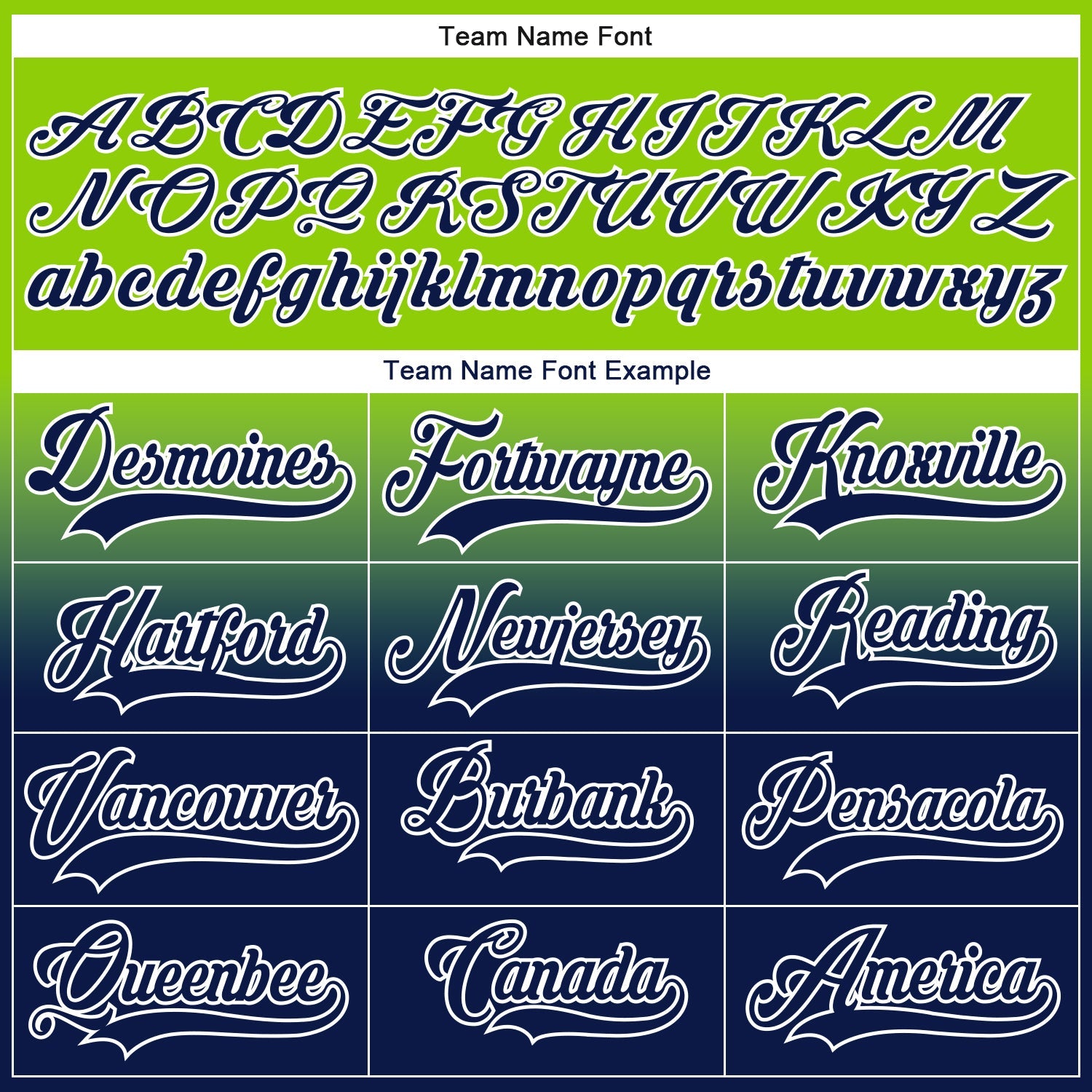Custom Neon Green Navy-White Fade Fashion Hockey Lace Neck Jersey