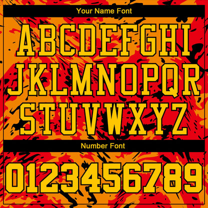 Custom Figure Gold-Orange Round Neck Sublimation Basketball Uniform Jersey
