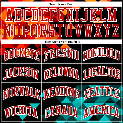 Custom Figure Aqua-Red Round Neck Sublimation Basketball Uniform Jersey