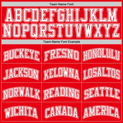 Custom Fire Red White Authentic Basketball Jersey