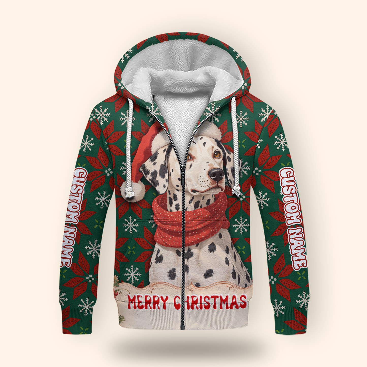Personalized Dalmatian Hoodie – Christmas Dog Lover Gift