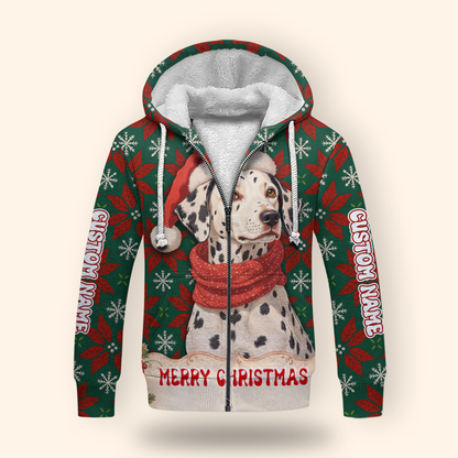 Personalized Dalmatian Hoodie – Christmas Dog Lover Gift