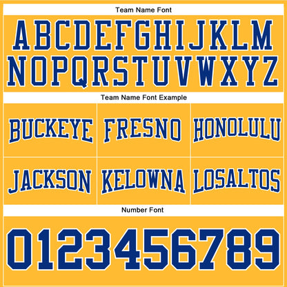 Custom Stitched Gold Royal-White Football Pullover Sweatshirt Hoodie