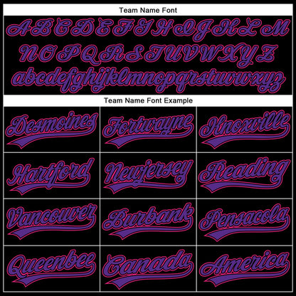 Custom Black Purple-Hot Pink Performance Vapor Golf Polo Shirt