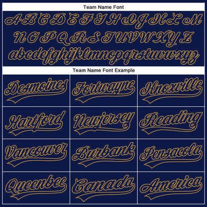 Custom Navy Navy-Old Gold Performance Vapor Golf Polo Shirt