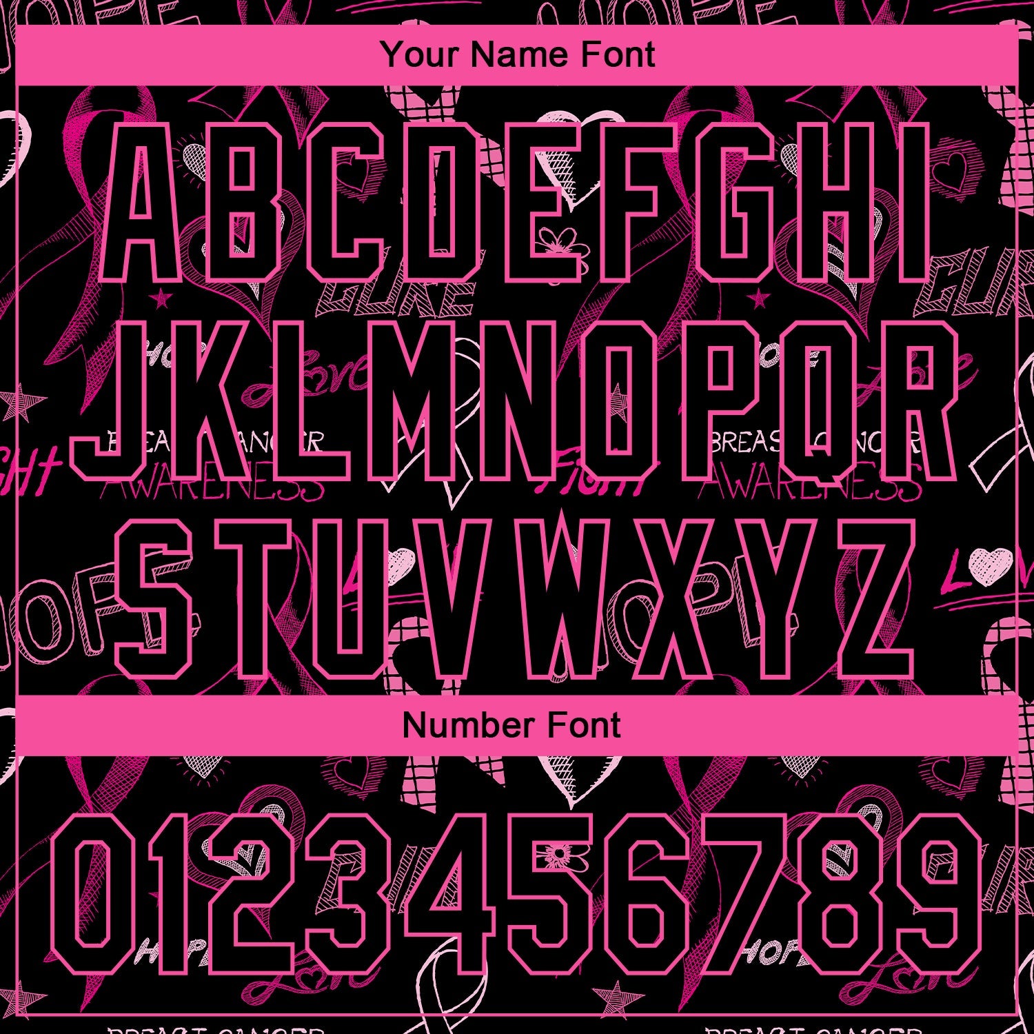 Custom Black Pink 3D Pattern Design Pink Ribbon Breast Cancer Awareness Month Women Health Care Support Performance Golf Polo Shirt