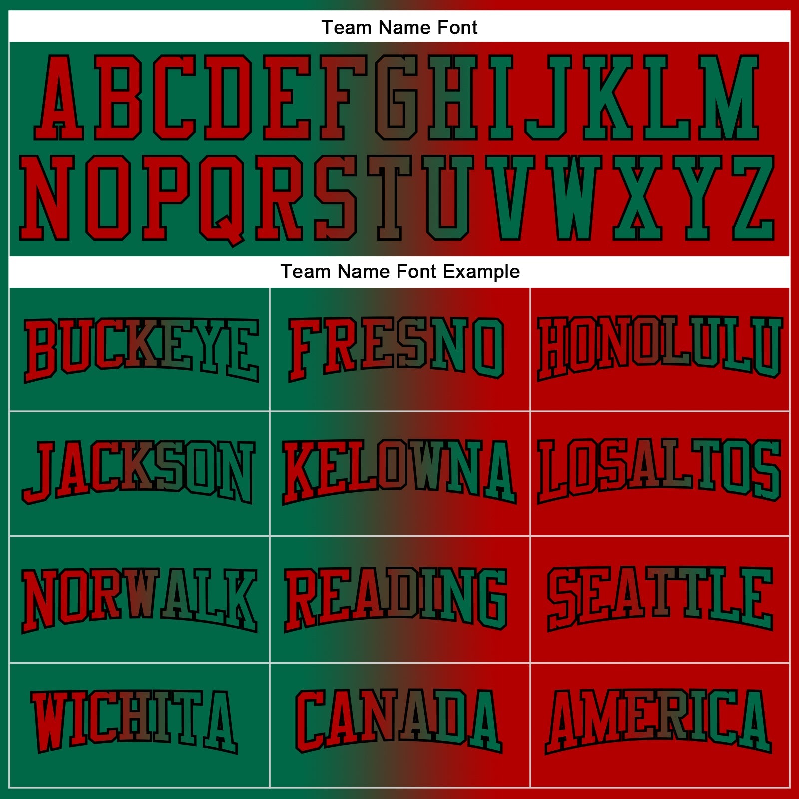 Custom Stitched Red Kelly Green-Black Gradient Fashion Sports Pullover Sweatshirt Hoodie