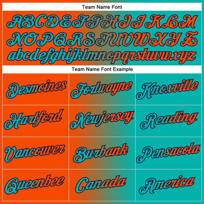 Custom Stitched Aqua Orange-Navy Gradient Fashion Sports Pullover Sweatshirt Hoodie