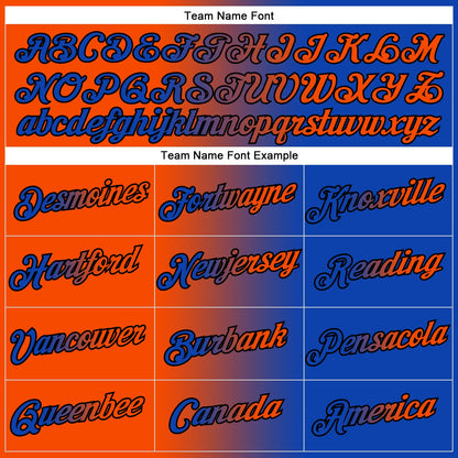 Custom Stitched Thunder Blue Orange-Black Gradient Fashion Sports Pullover Sweatshirt Hoodie