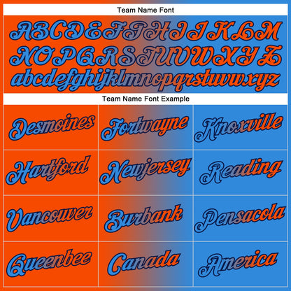 Custom Stitched Powder Blue Orange-Black Gradient Fashion Sports Pullover Sweatshirt Hoodie