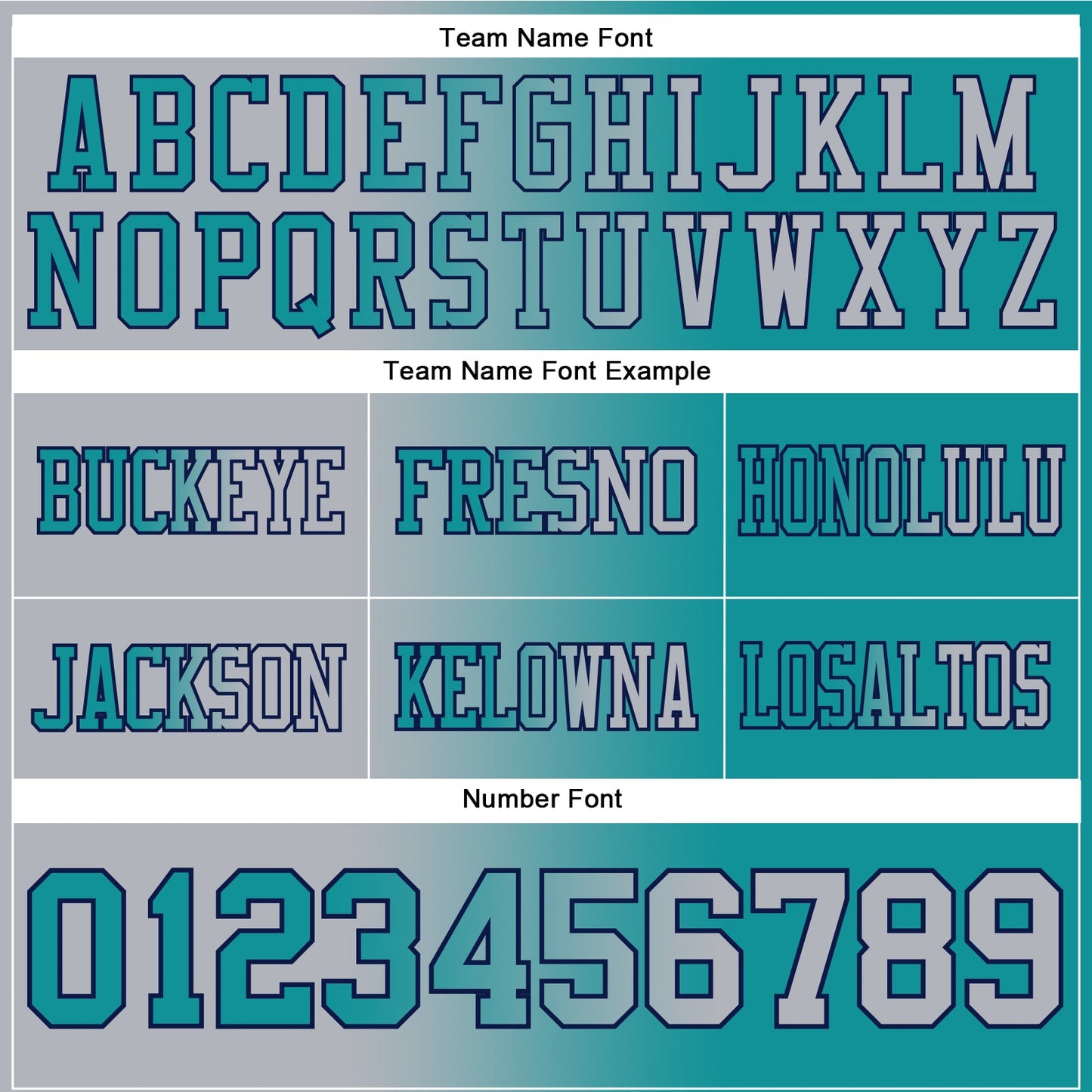 Custom Teal Gray-Navy Authentic Gradient Fashion Football Jersey