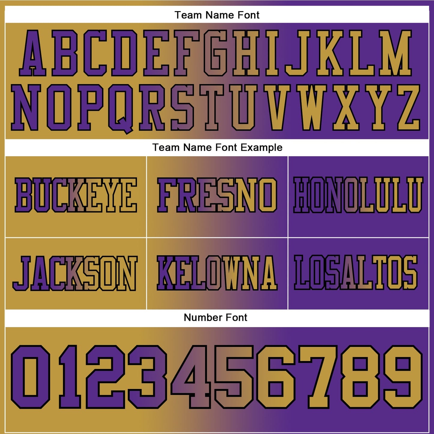 Custom Purple Old Gold-Black Authentic Gradient Fashion Football Jersey