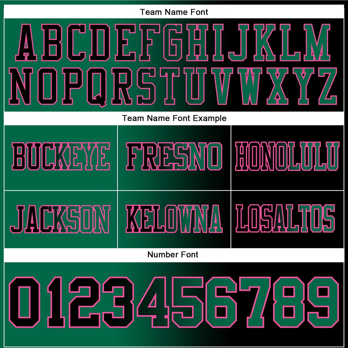 Custom Black Kelly Green-Pink Authentic Gradient Fashion Football Jersey