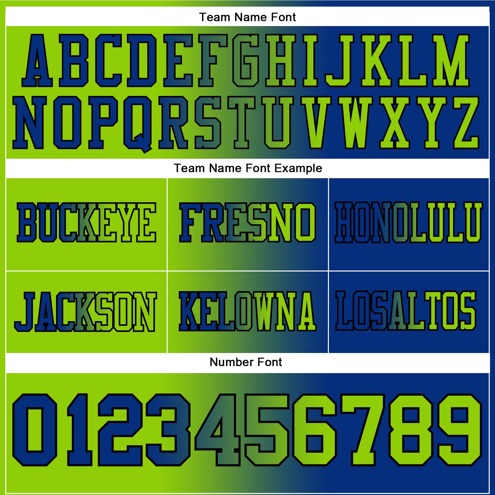 Custom Royal Neon Green-Black Authentic Gradient Fashion Football Jersey