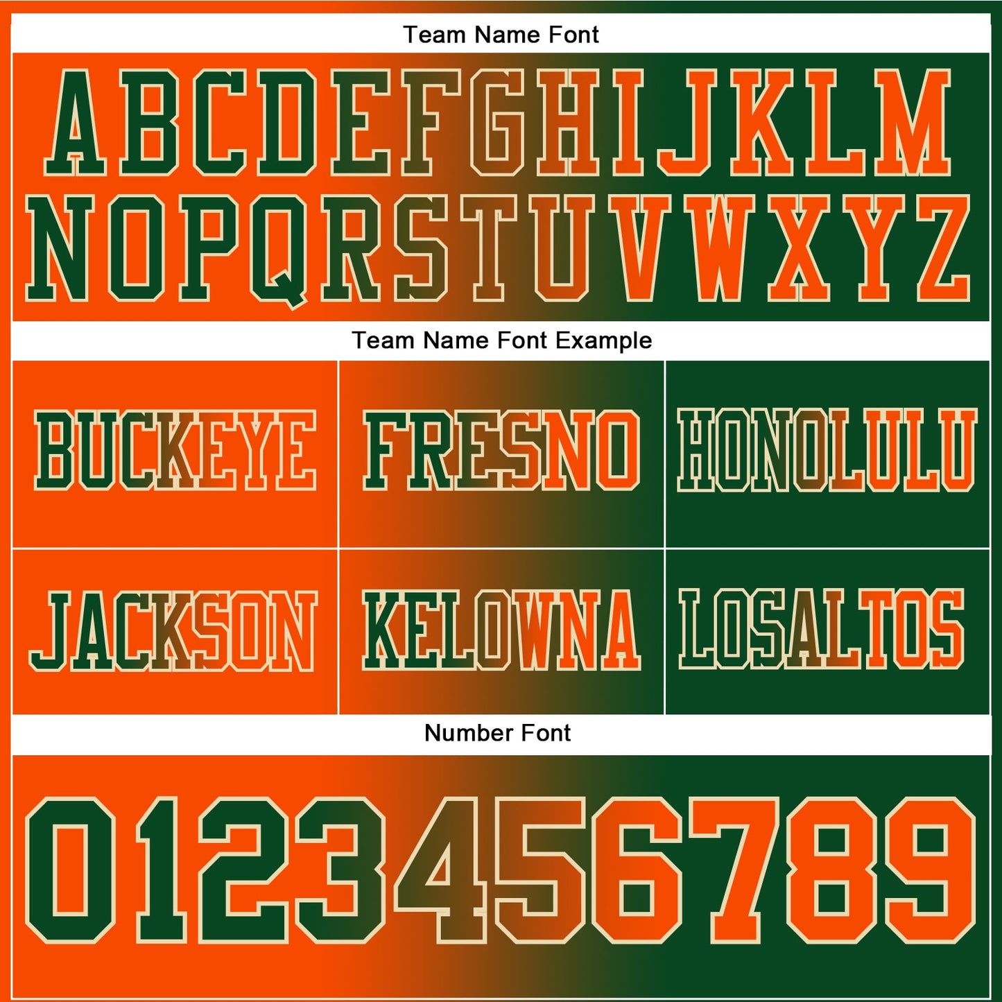 Custom Green Orange-Cream Authentic Gradient Fashion Football Jersey