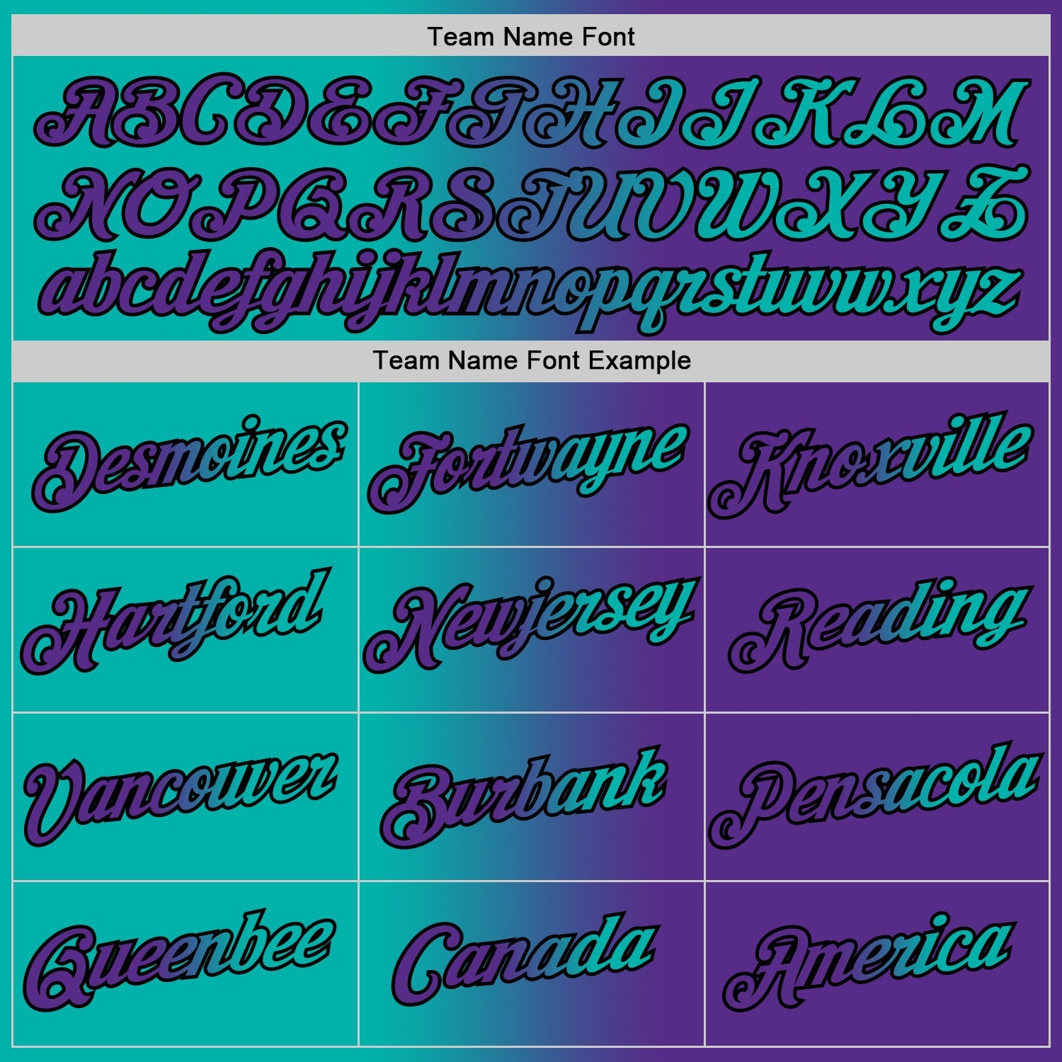 Custom Purple Aqua-Black Gradient Fashion Performance T-Shirt