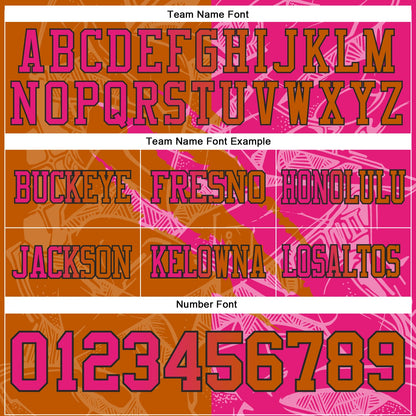 Custom Texas Orange Hot Pink-Black Authentic Gradient Fashion Scratch Football Jersey