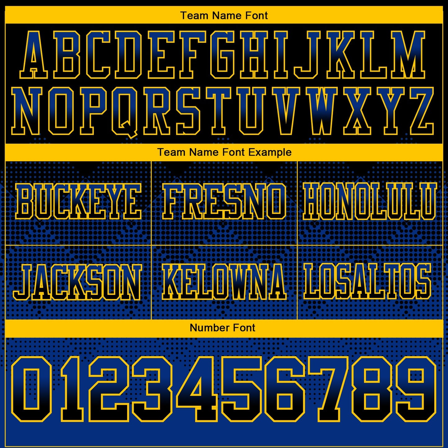 Custom Black Royal-Yellow Authentic Gradient Square Shape 7V7 Flag Football Jersey