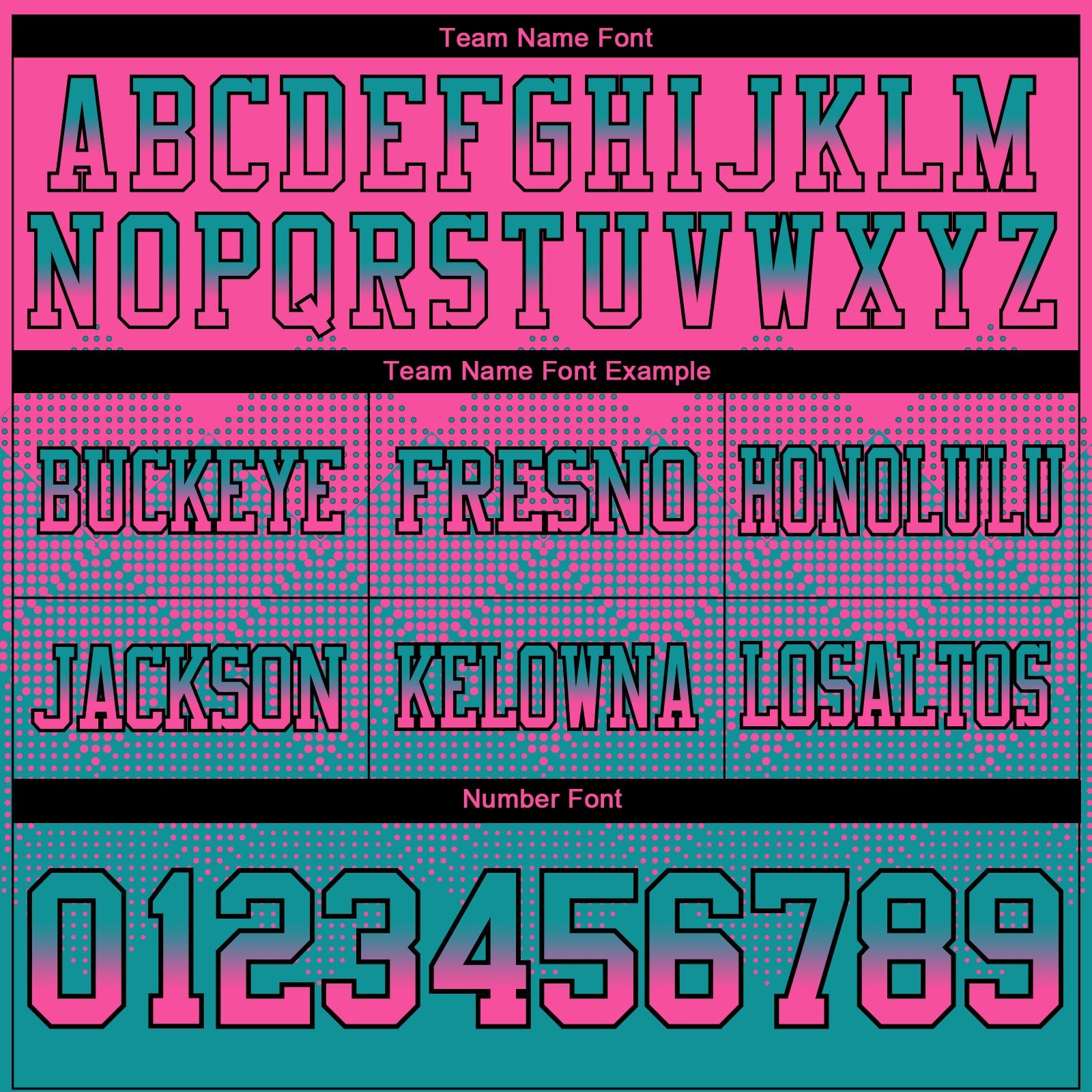 Custom Pink Teal-Black Authentic Gradient Square Shape 7V7 Flag Football Jersey