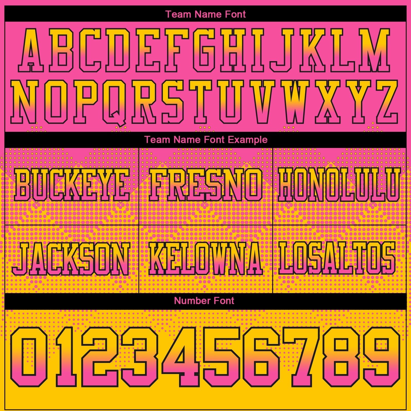 Custom Pink Yellow-Black Authentic Gradient Square Shape 7V7 Flag Football Jersey