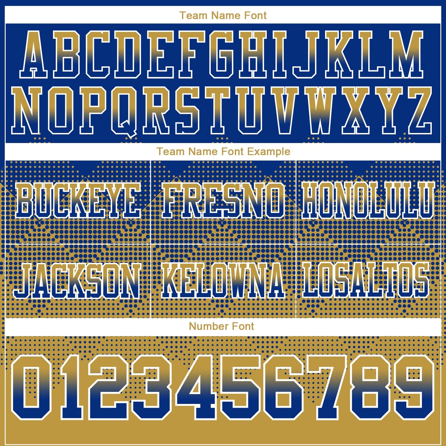 Custom Royal Old Gold-White Authentic Gradient Square Shape 7V7 Flag Football Jersey