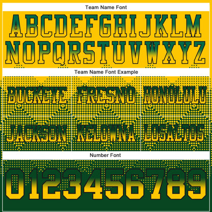 Custom Yellow Green-Black Authentic Gradient Square Shape 7V7 Flag Football Jersey