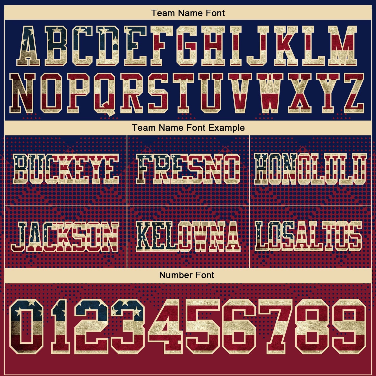 Custom Navy Vintage USA Flag Crimson-Cream Authentic Gradient Square Shape 7V7 Flag Football Jersey