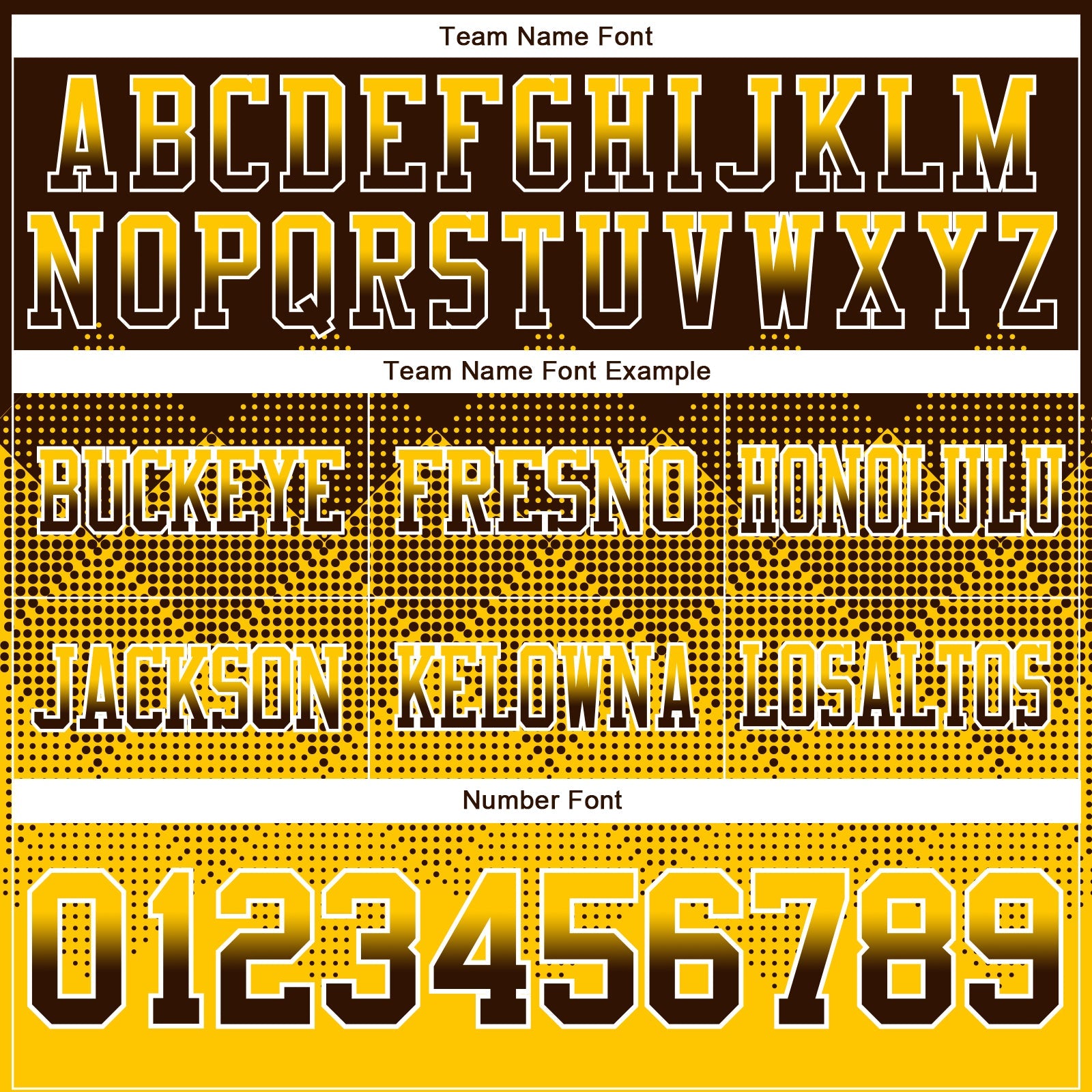 Custom Brown Yellow-White Authentic Gradient Square Shape 7V7 Flag Football Jersey