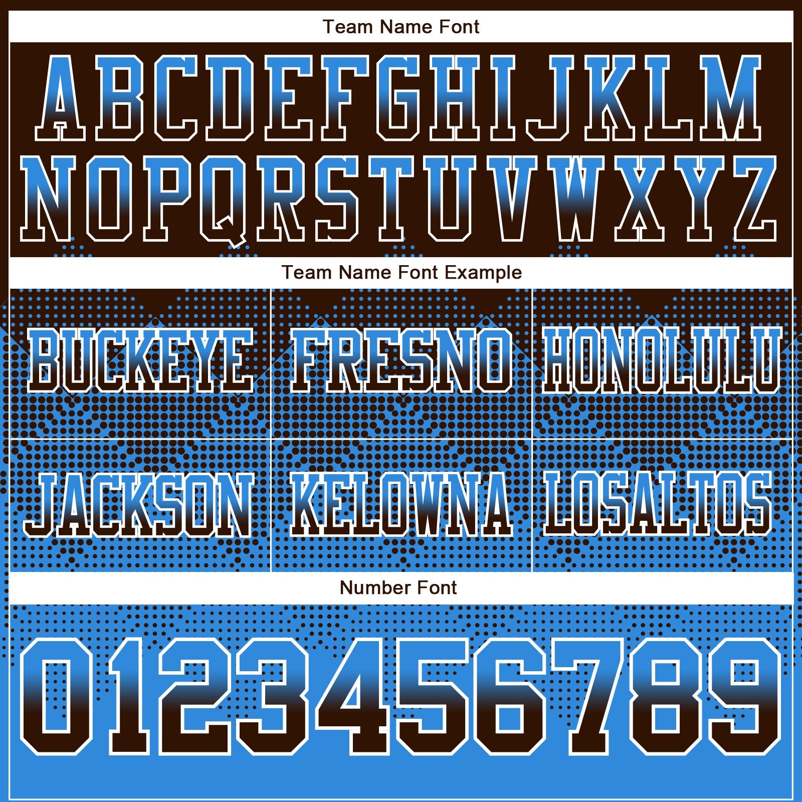 Custom Brown Powder Blue-White Authentic Gradient Square Shape 7V7 Flag Football Jersey