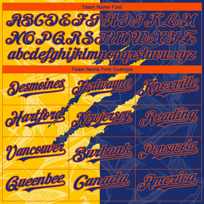 Custom Stitched Graffiti Pattern Royal Yellow-Orange 3D Scratch Sports Pullover Sweatshirt Hoodie