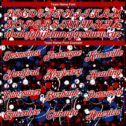 Custom Stitched Graffiti Pattern Red Black-White 3D Splash Grunge Art Sports Pullover Sweatshirt Hoodie