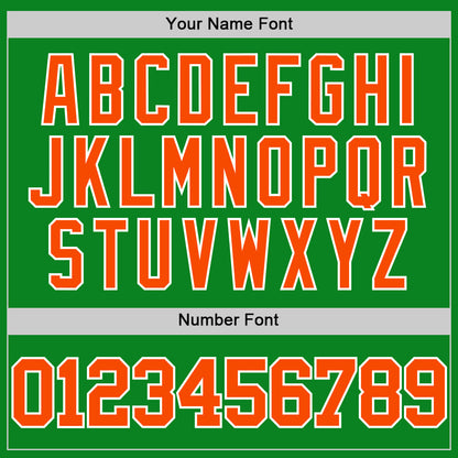 Custom Grass Green Orange-White Authentic Basketball Jersey