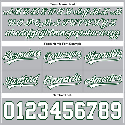 Custom Gray White-Green Authentic Basketball Shorts