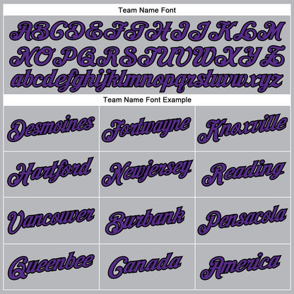 Custom Gray Purple-Black Performance T-Shirt